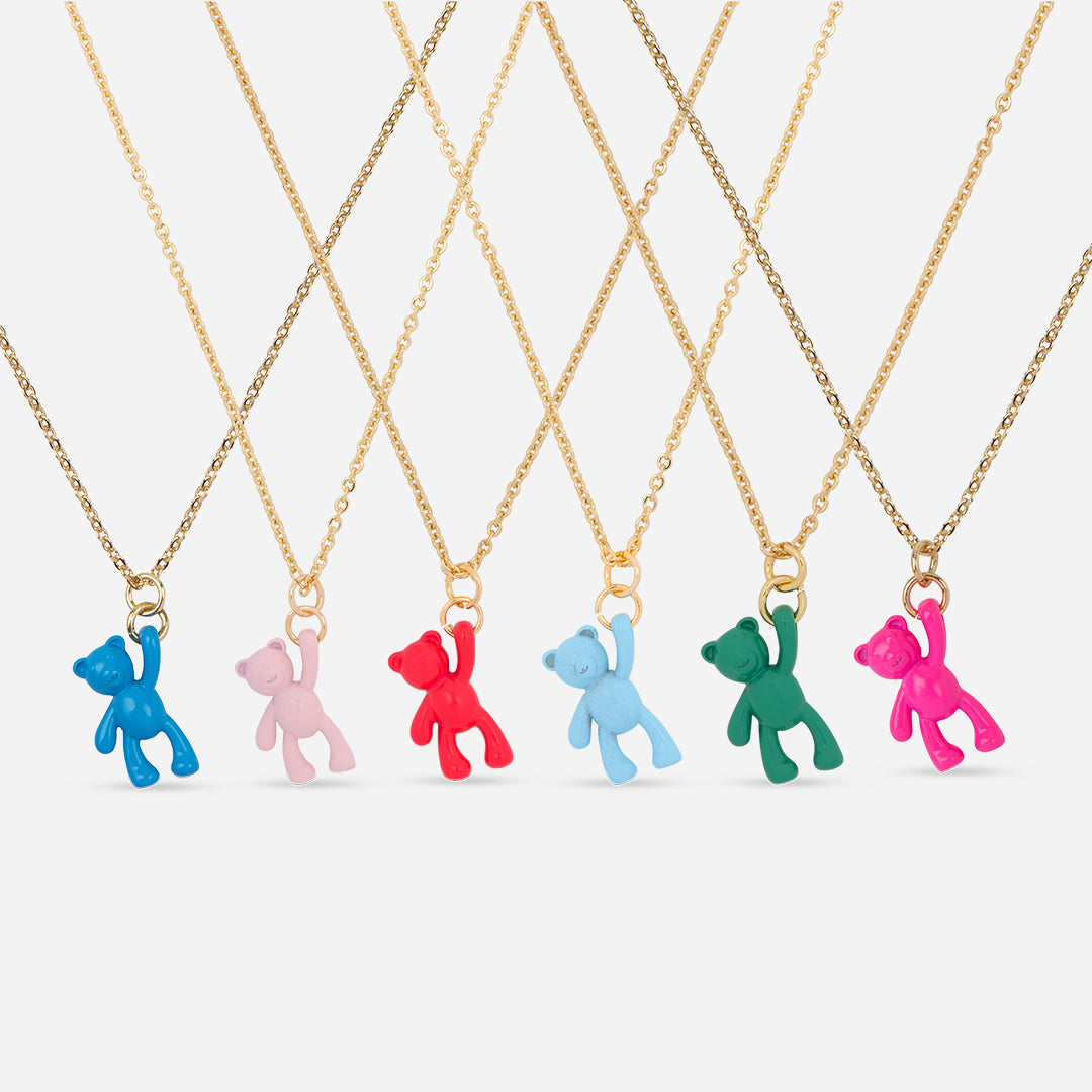 The Jumping On Cloud 9 Teddy Bear necklace