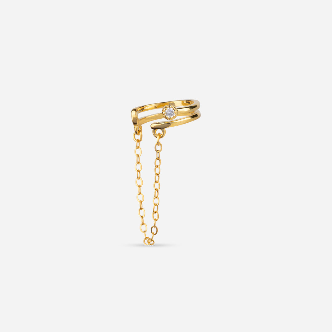 The Golden Diamond ear cuff