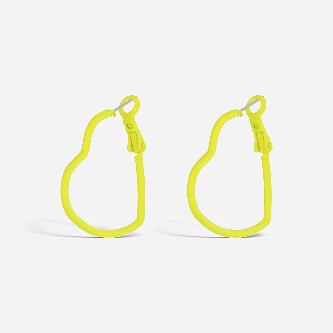 Lime Heart Earrings