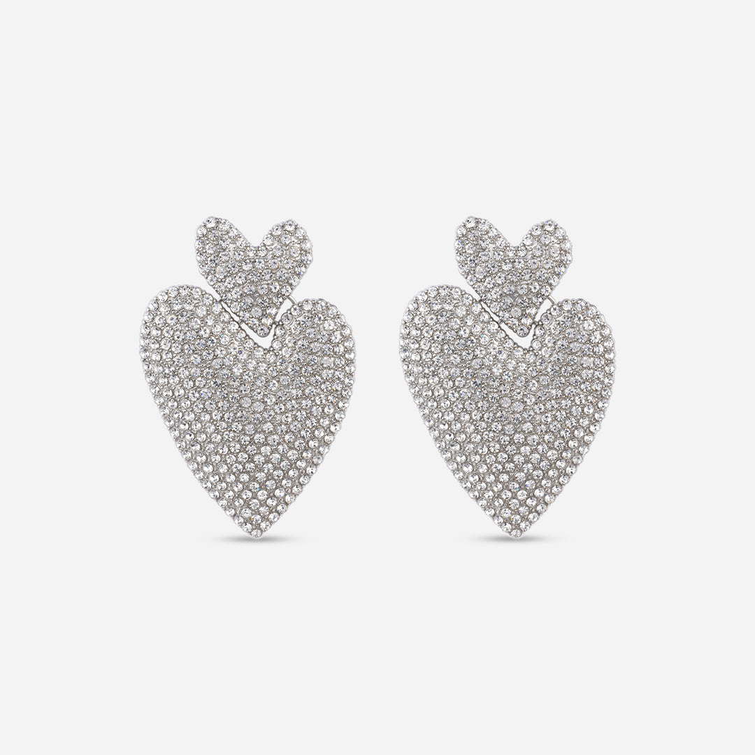 The Silver Heart Earrings